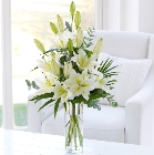 Large White Scented Lily Vase.